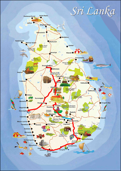 9 day tour map